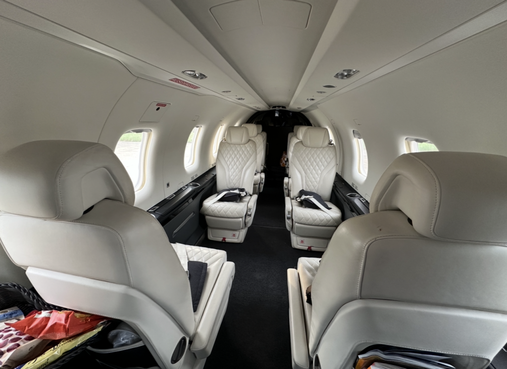 Innenraum eines Privatjets